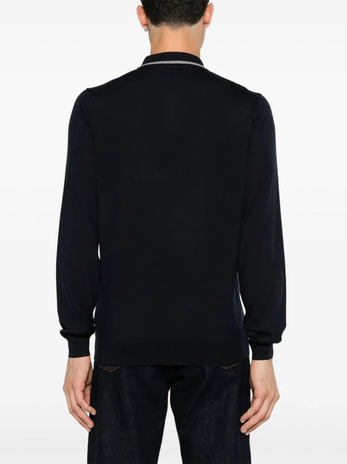 fine-knit polo shirt